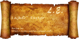 Lajkó Eszter névjegykártya