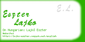 eszter lajko business card