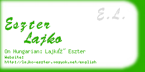 eszter lajko business card